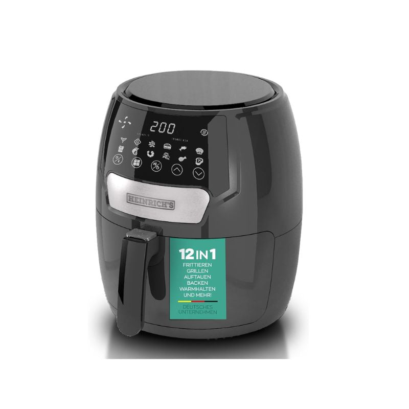 Heinrich's Hot Air Fryer Airfryer with Digital LED Display 3.7 L, Touch