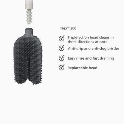 Joseph Joseph Flex™ 360 Matt Black Toilet Brush