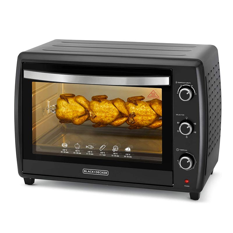 Black & Decker 70L Double Glass Multifunction Toaster Oven With Rotisserie For Toasting/ Baking/ Broiling