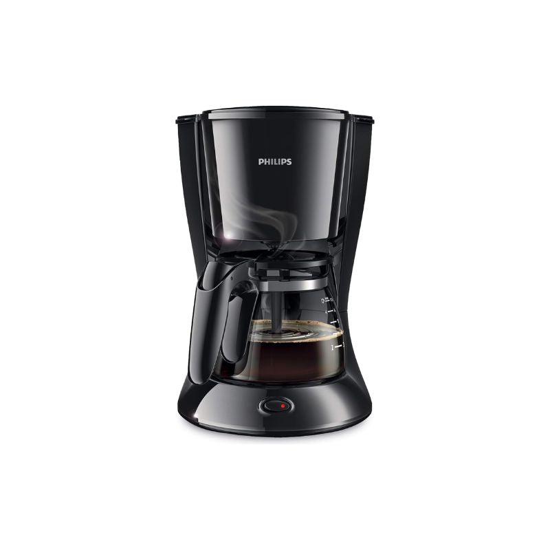 Philips Drip Coffee Maker - 0.6L, Up to 7 Cups, Glass Jug, Auto Off function, Black - HD7432/20