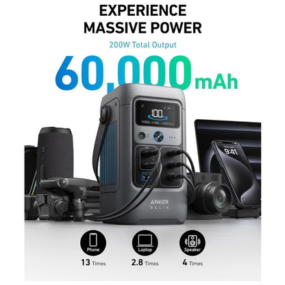 Anker SOLIX C200 DC Portable Power Station – 192Wh | 200W