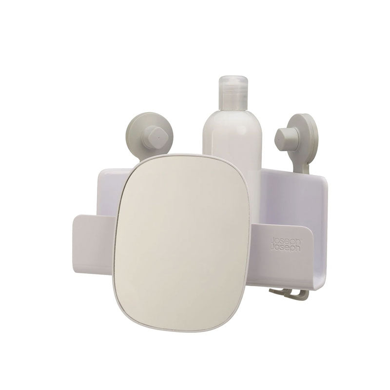 Joseph Joseph EasyStore Corner Shower Shelf with Removable Mirror
