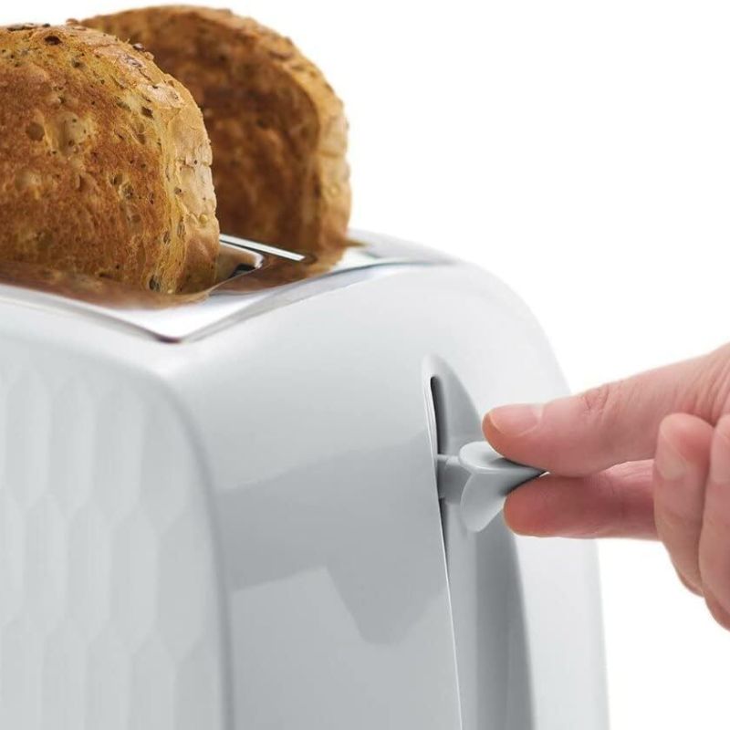 Russell Hobbs Honeycomb White 2 Slice Toaster