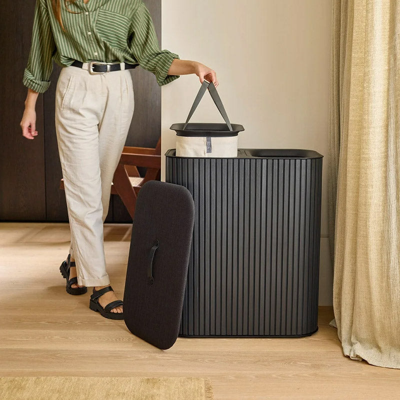 Joseph Joseph Tota Luxe 90L Black Laundry Separation Basket