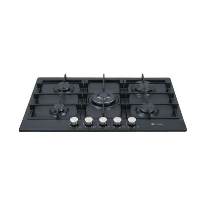 Flora FLBH10-CTSF-W75B Built In hob 70cm Black enameled.